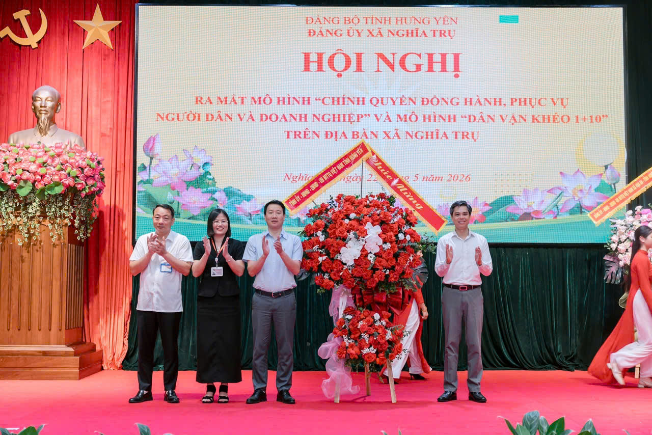 ĐẢNG ỦY XÃ NGHĨA TRỤ TỔ CHỨC HỘI NGHỊ RA MẮT MÔ HÌNH “CHÍNH QUYỀN ĐỒNG HÀNH, PHỤC VỤ NGƯỜI DÂN VÀ DOANH NGHIỆP” VÀ TRIỂN KHAI MÔ HÌNH “DÂN VẬN KHÉO 1+10”