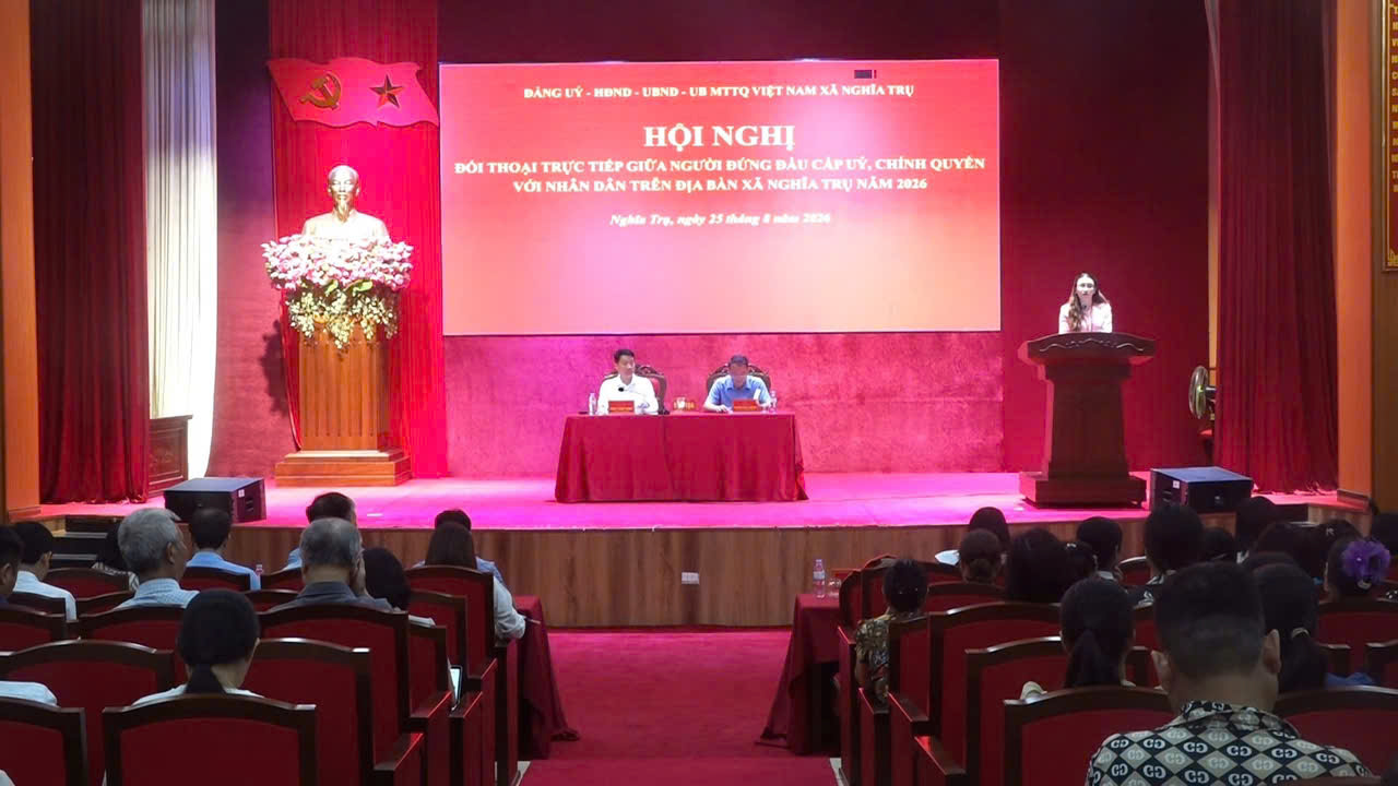 Xã Nghĩa Trụ tổ chức hội nghị đối thoại trực tiếp giữa người đứng đầu cấp ủy, chính quyền với Nhân dân trên địa bàn xã.