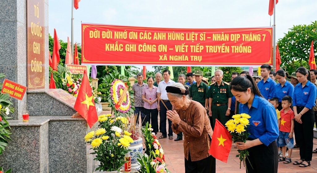 NGHĨA TRỤ - THẮP SÁNG ĐẠO LÝ TRI ÂN, LAN TỎA NGHĨA TÌNH.