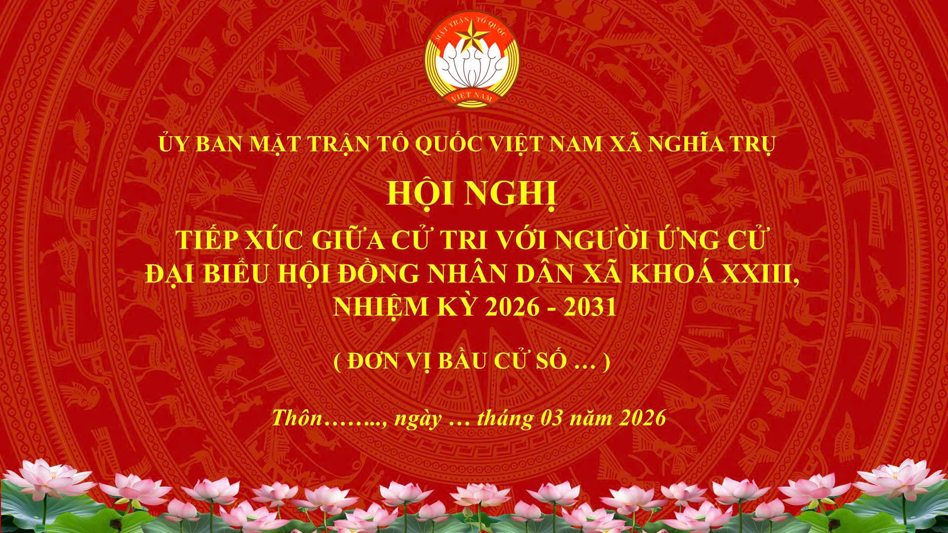 Tích cực chuẩn bị hội nghị tiếp xúc cử tri