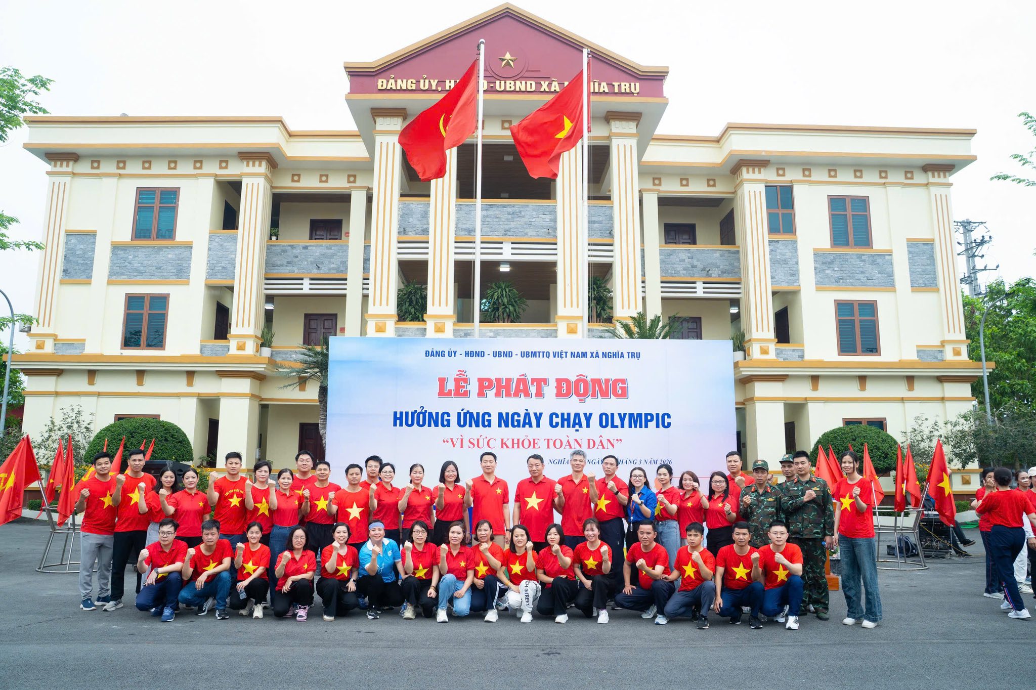 Xã nghĩa trụ: hơn 2.500 người tham gia hưởng ứng ngày chạy olympic vì sức khỏe toàn dân