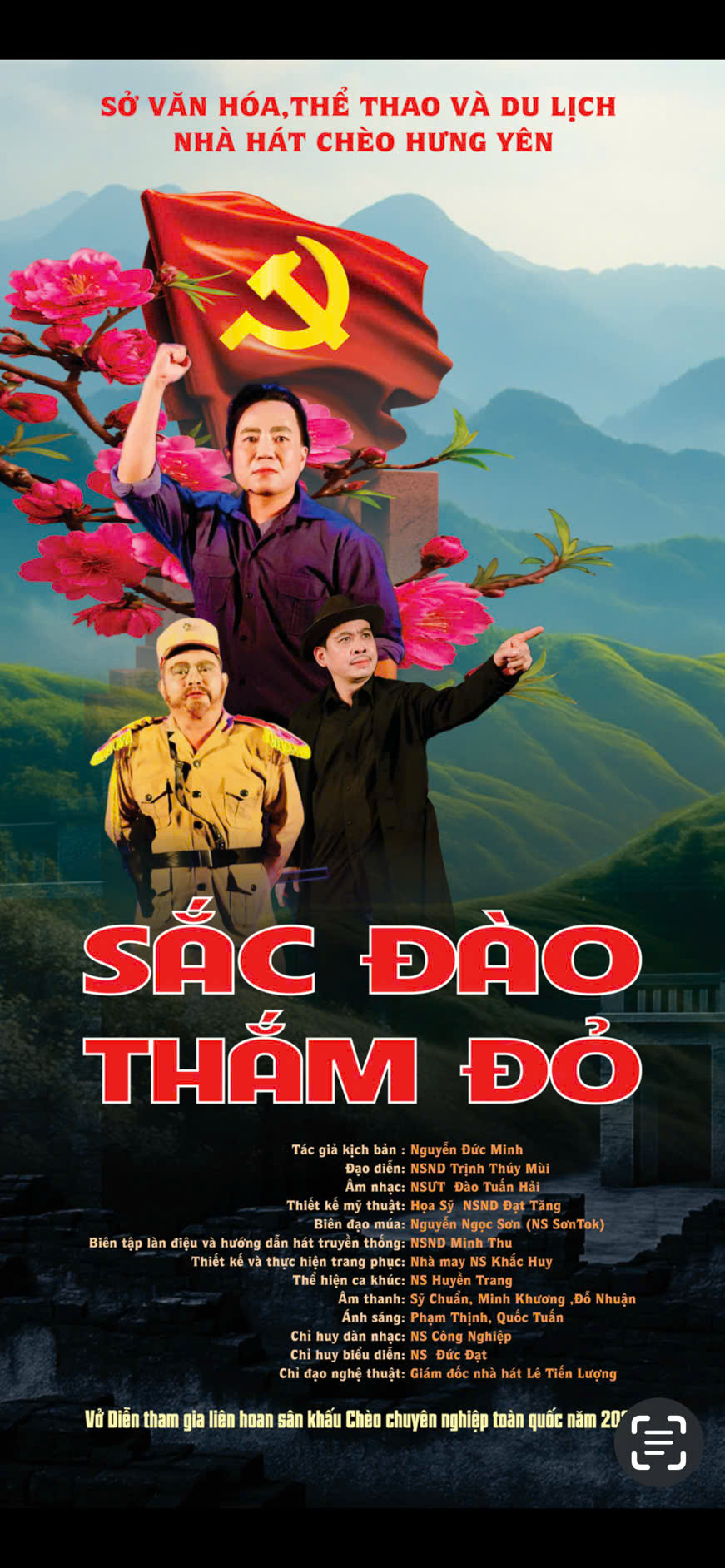 Tuyên truyền tổ chức chương trình biểu diễn vở chèo “Sắc đào thắm đỏ”