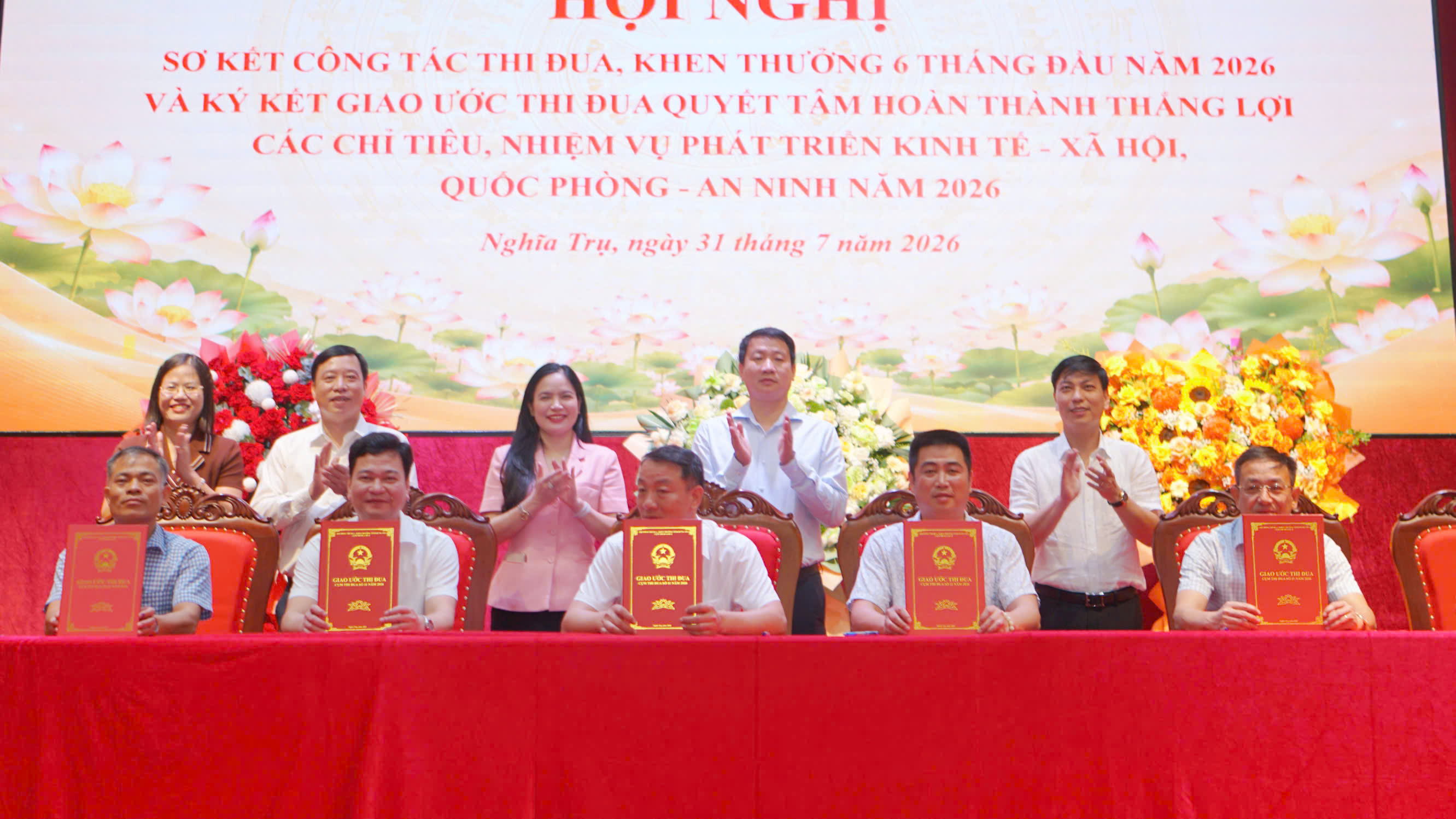 Cụm thi đua số 11 tỉnh Hưng Yên tổ chức Hội nghị sơ kết công tác thi đua, khen thưởng 6 tháng đầu năm và ký cam kết thi đua năm 2026