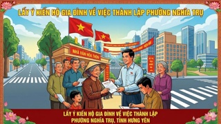 Thông báo về tổ chức lấy ý kiến Nhân dân đối với Đề án thành lập phường Nghĩa Trụ
