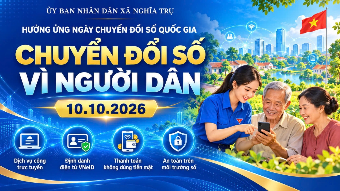 Xã Nghĩa Trụ hưởng ứng “Ngày chuyển đổi số quốc gia” năm 2026